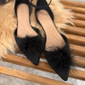 BCBGeneration Flat Pointy-Toed Ankle Strap Shoes